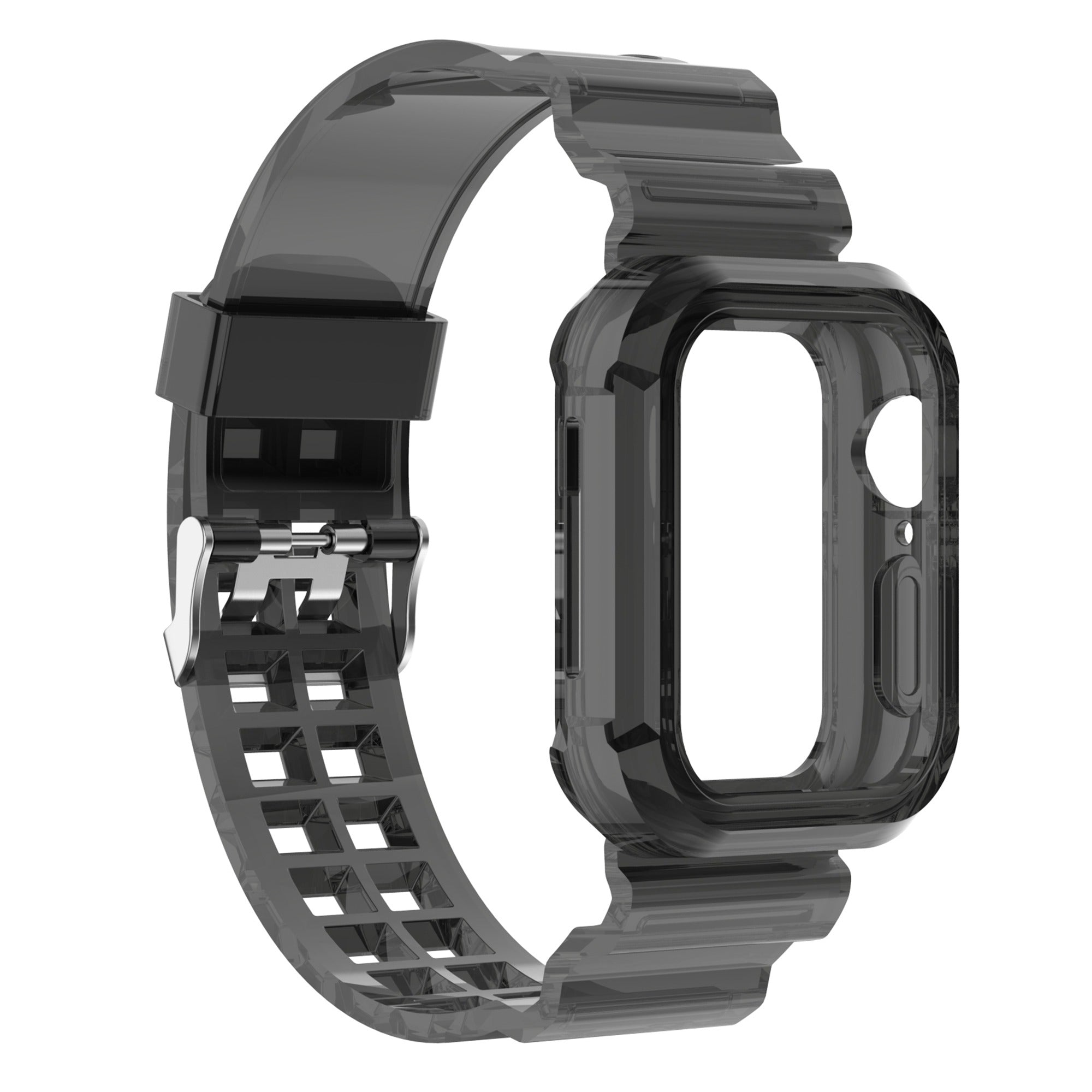 For Apple Watch Series 9 8 7 41mm 6 5 4 SE (2023) SE(2022) SE 40mm 3 2 1 38mm Anti-scratch Silicone Watch Band Wrist Strap with Anti-drop Watch Case For Apple Watch Series 9 8 7 41mm 6 5 4 SE (2023) SE(2022) SE 40mm 3 2 1 38mm Anti-scratch Silicone Watch Band Wrist Strap with Anti-drop Watch Case